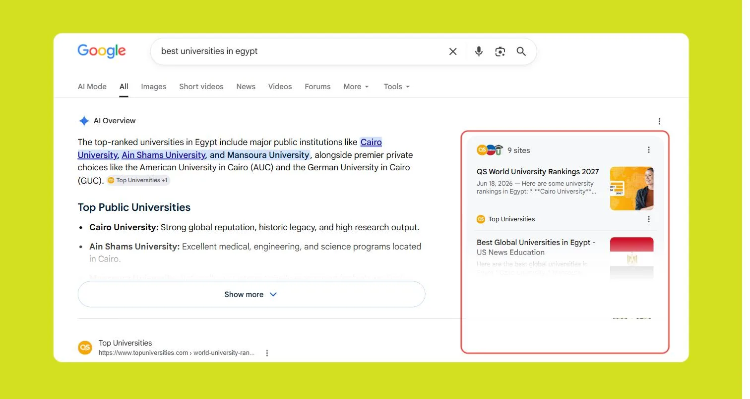 How Google AI Overviews, ChatGPT and Perplexity select and cite sources