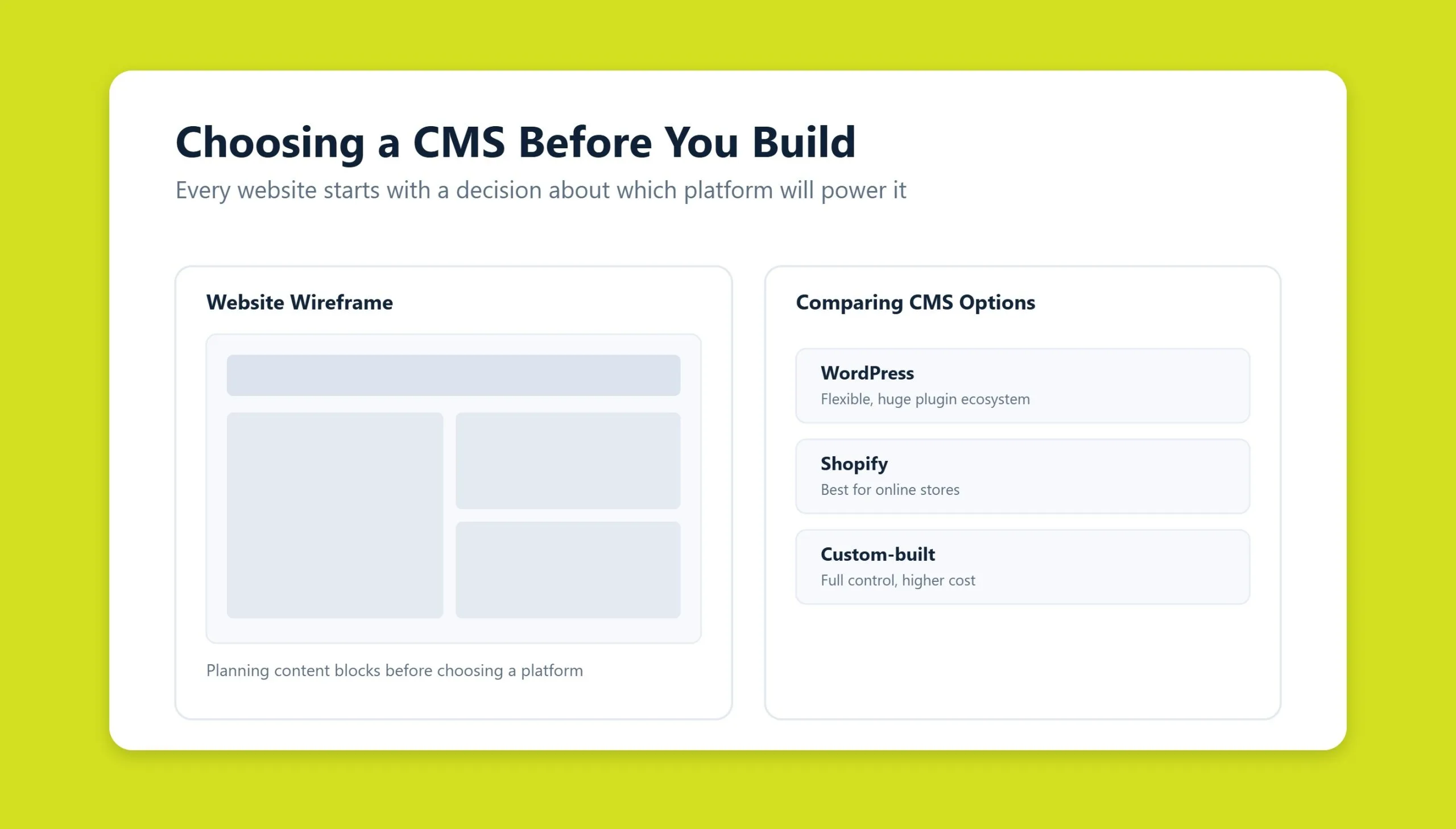 Web designer sketching a website layout while researching which CMS to use