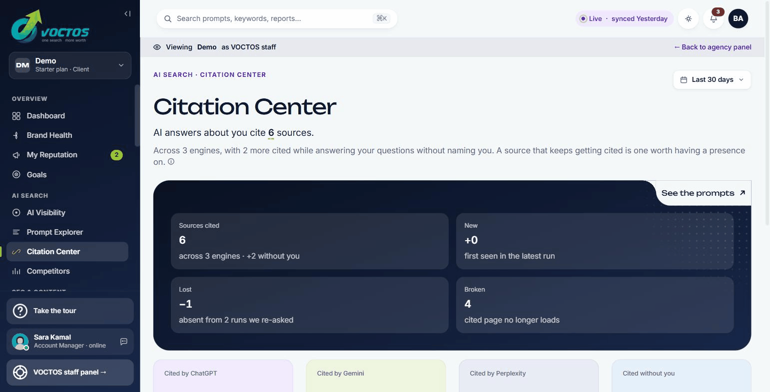 Citation Center: new, lost, broken, cited without you